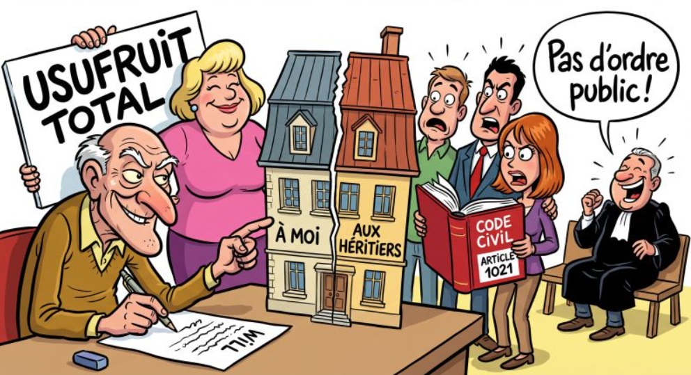 Cassation : Le legs d’usufruit du bien du conjoint